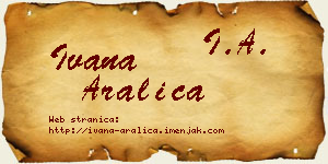 Ivana Aralica vizit kartica